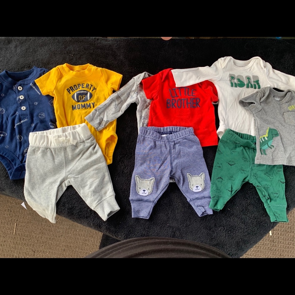 3, 3 piece Carters boy outfit sets